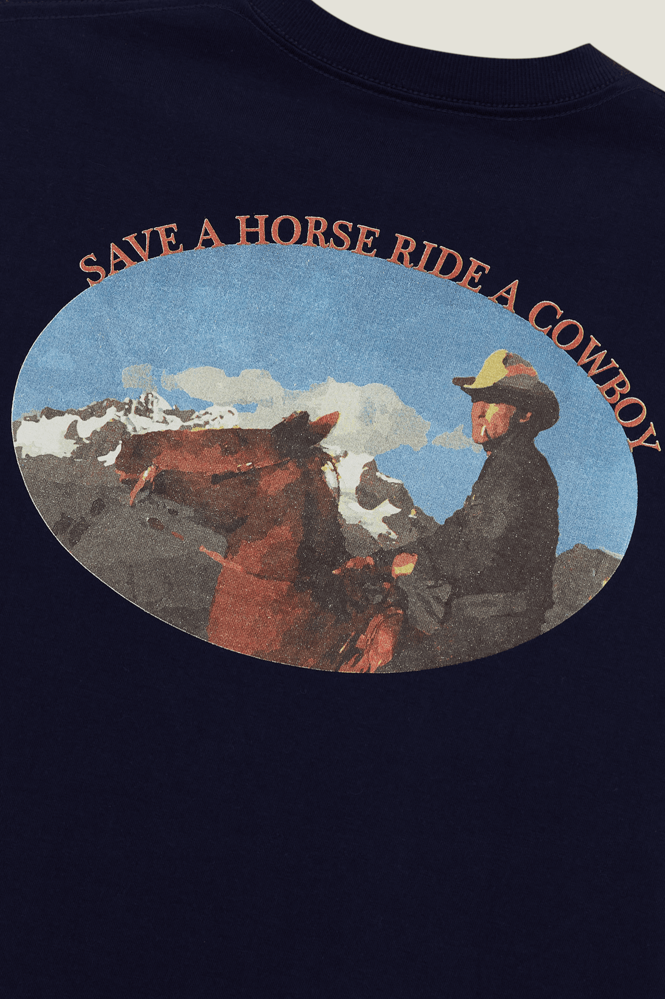 CAMISETA SAVE A HORSE BLUE